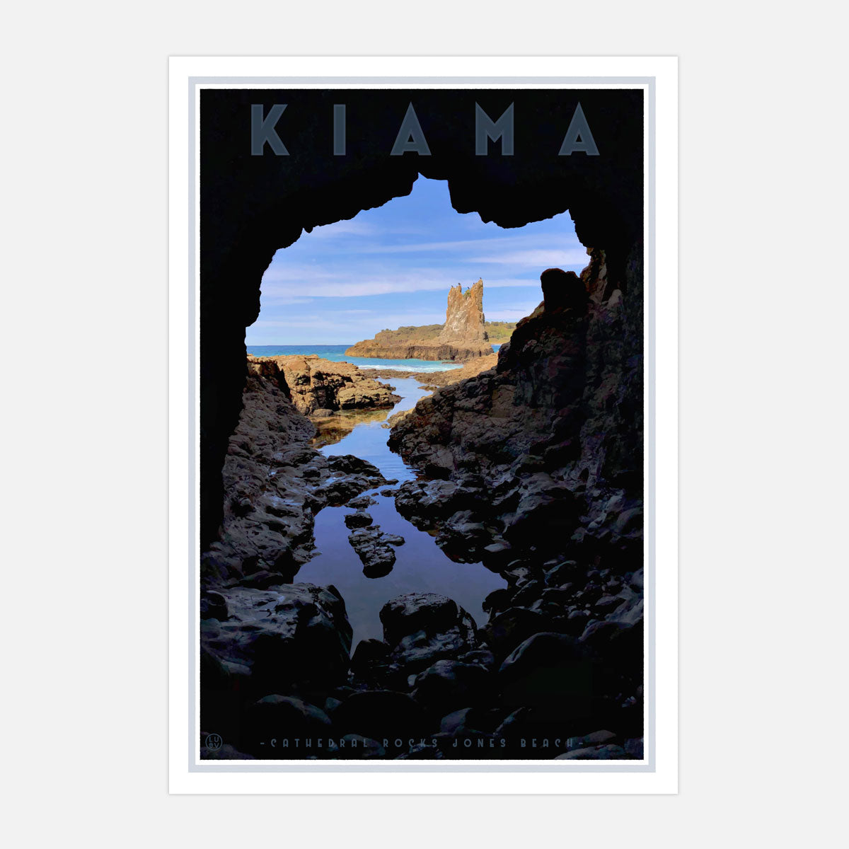 Kiama Cathedral Rock Travel Print