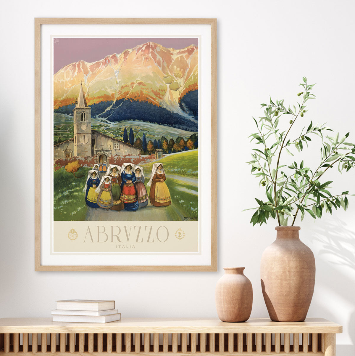 Abrvzzo Italy retro vintage print from Places We Luv