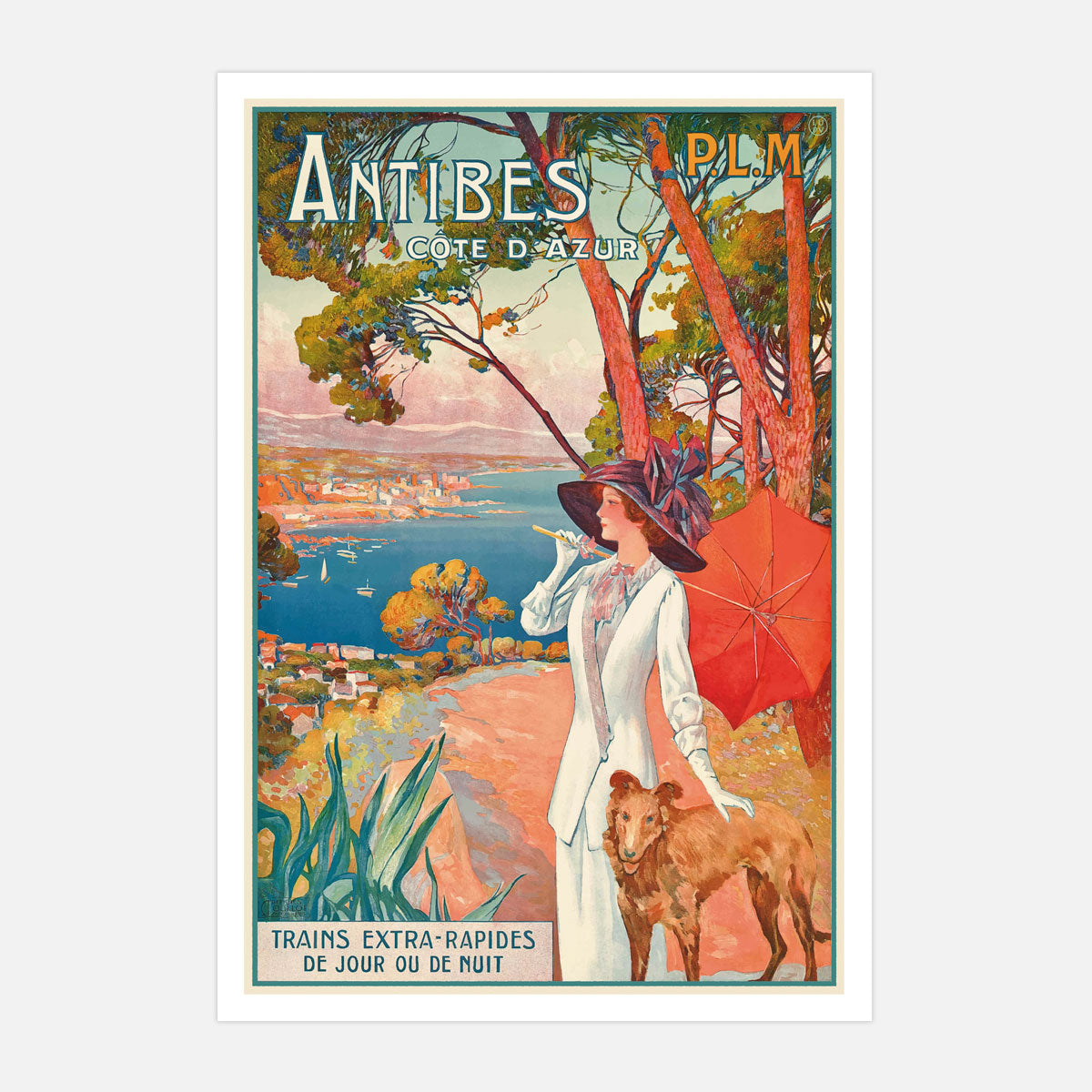 Antibes côte d'Azur retro travel print - Places We Luv
