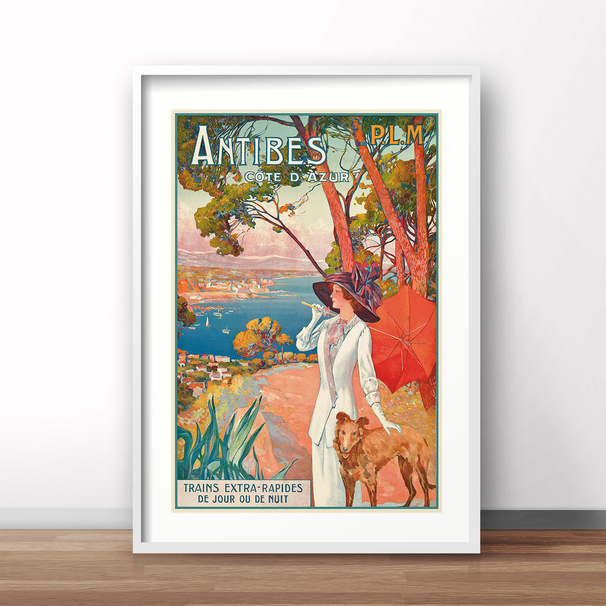 Antibes côte d'Azur retro travel poster - Places We Luv