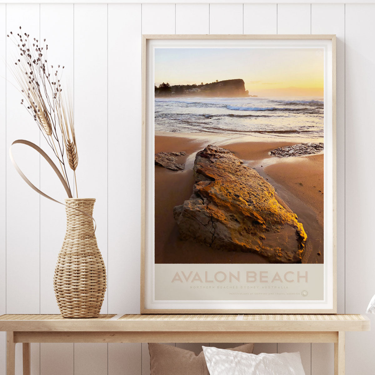 Avalon Beach vintage retro poster from Places we Luv