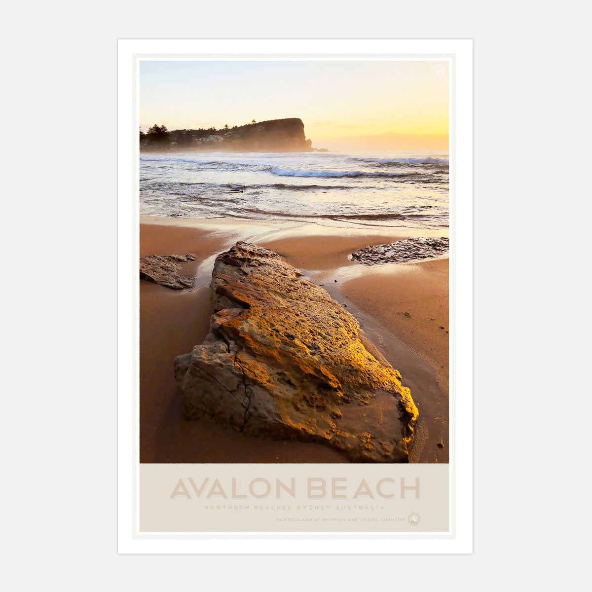 Avalon Beach vintage retro print from Places we Luv