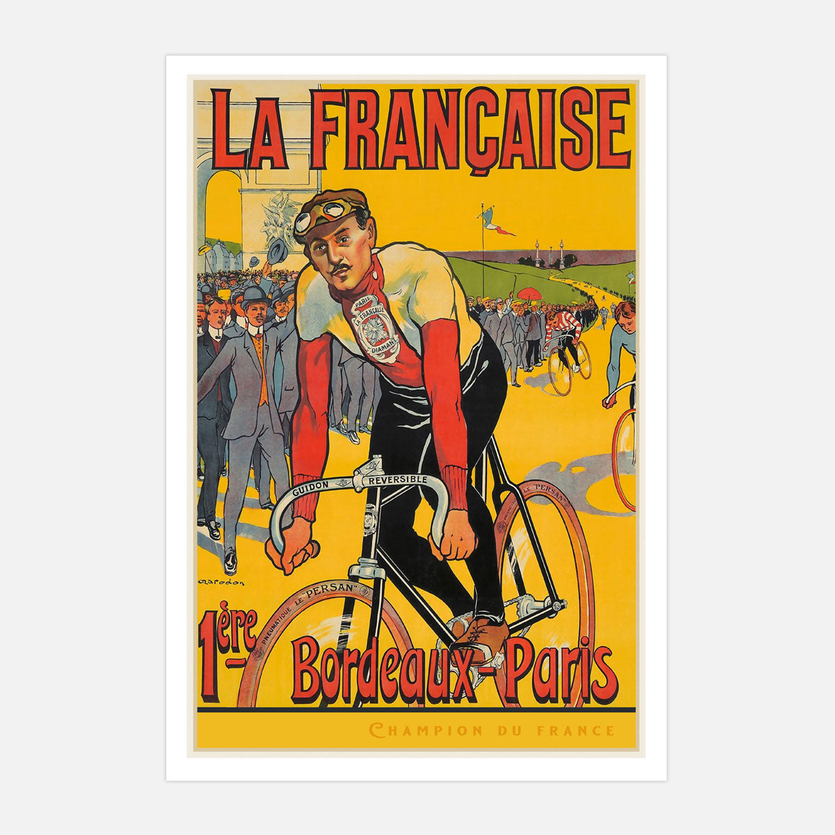 French La Francaise Diamant bicycle vintage retro print from Places We Luv