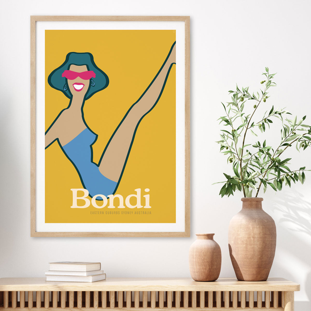 Bondi vintage retro poster print from Places We Luv