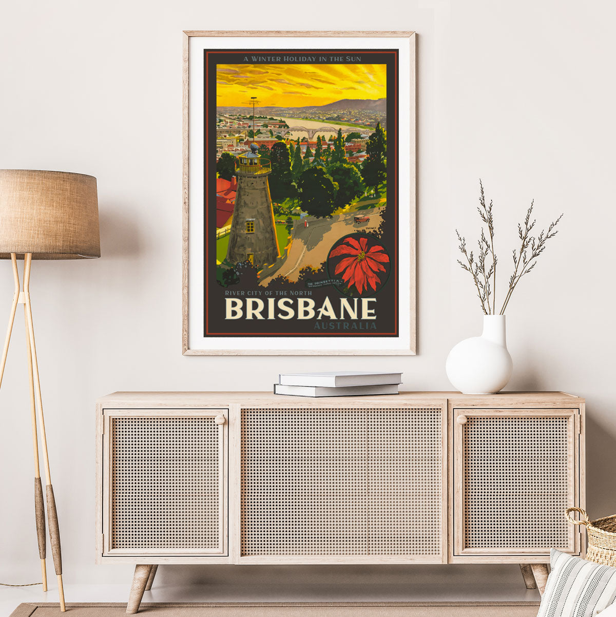 Brisbane vintage retro advertising print from Places We Luv
