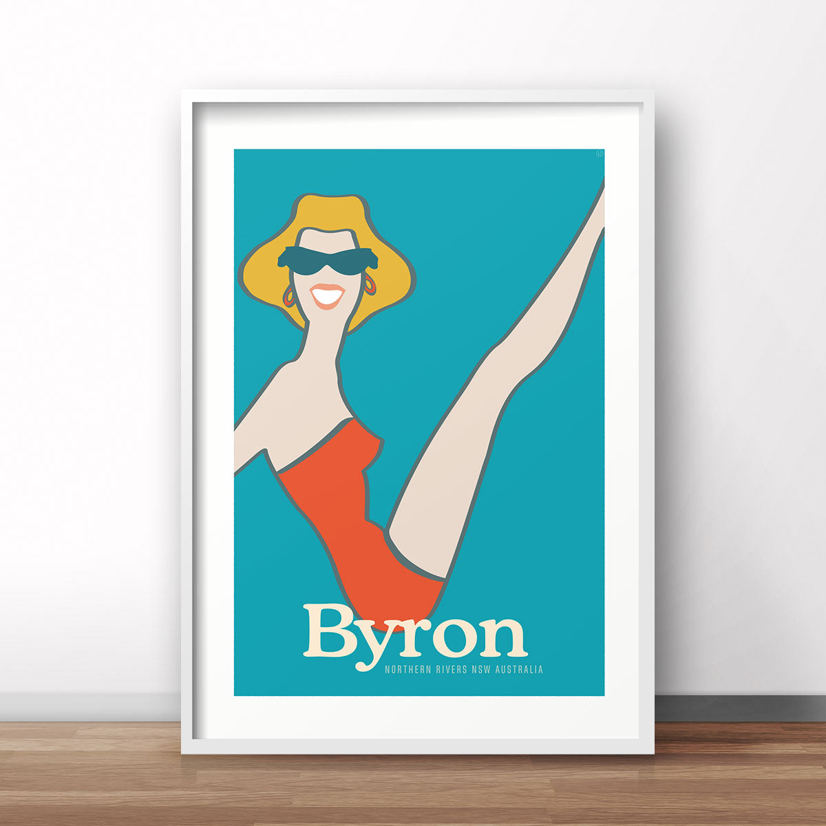 Byron Bay retro vintage poster print from Places We Luv
