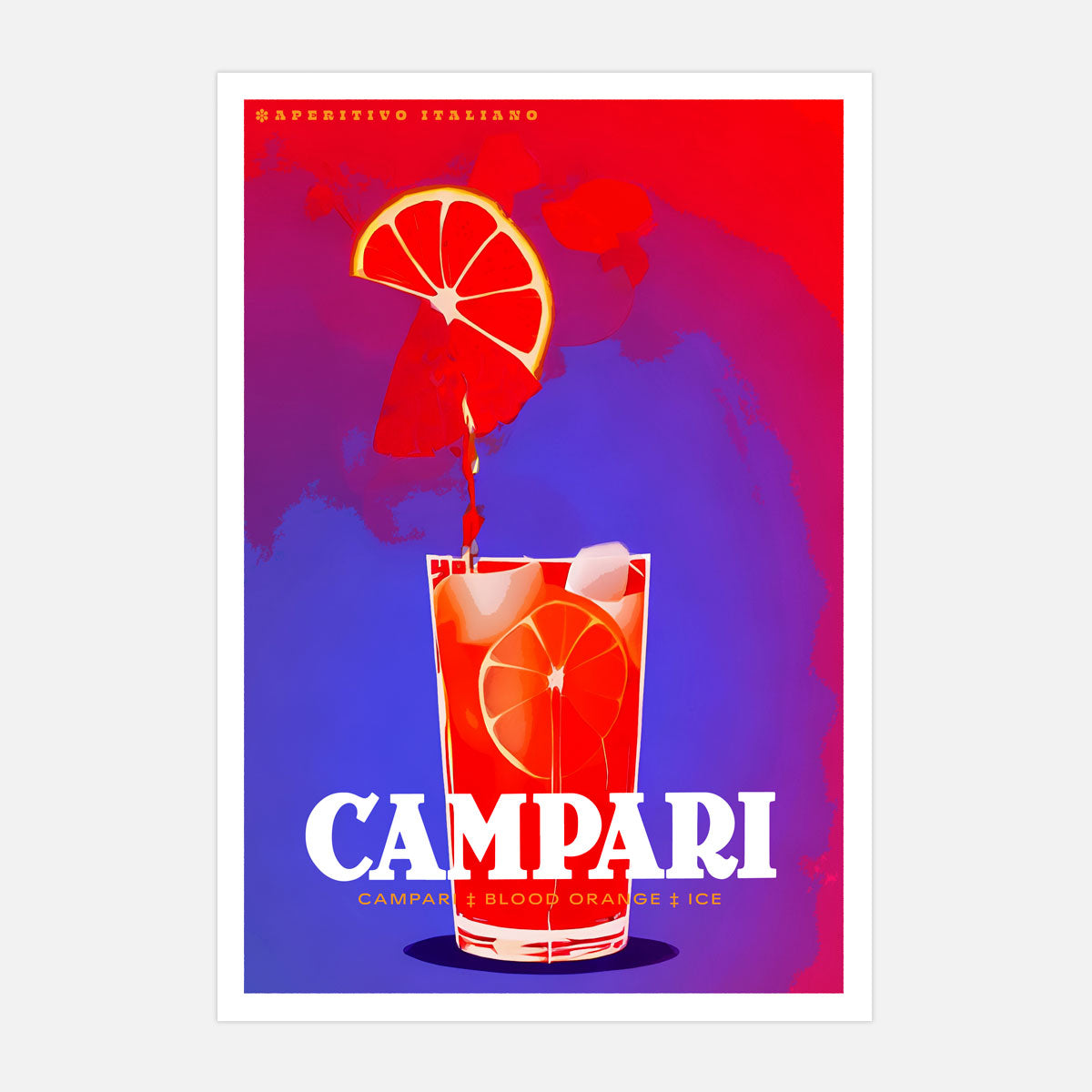 Campari orange Italy vintage retro print from Places We Luv