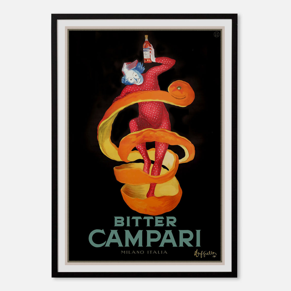 Campari retro advertising framed print Italy Places We Luv