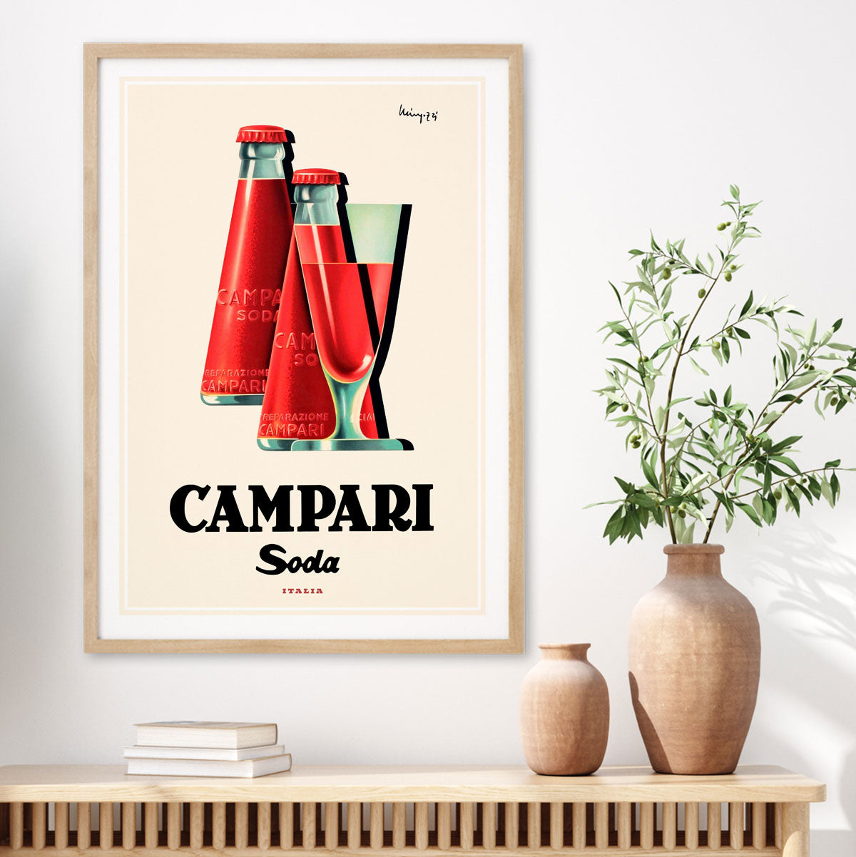 Campari Soda Italy retro vintage poster from Places We Luv