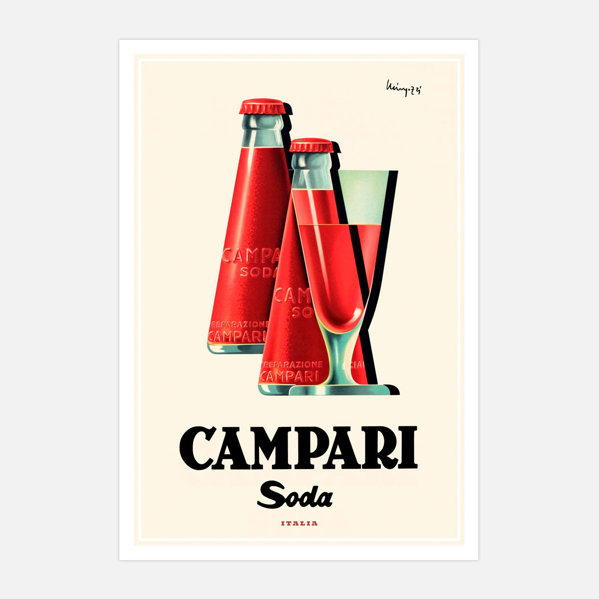 Campari Soda Italy retro vintage print from Places We Luv