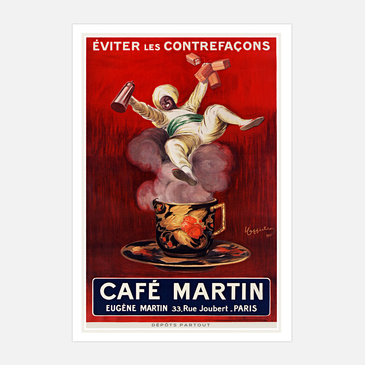 Cafe Martin vintage retro advertising poster from Places We Luv