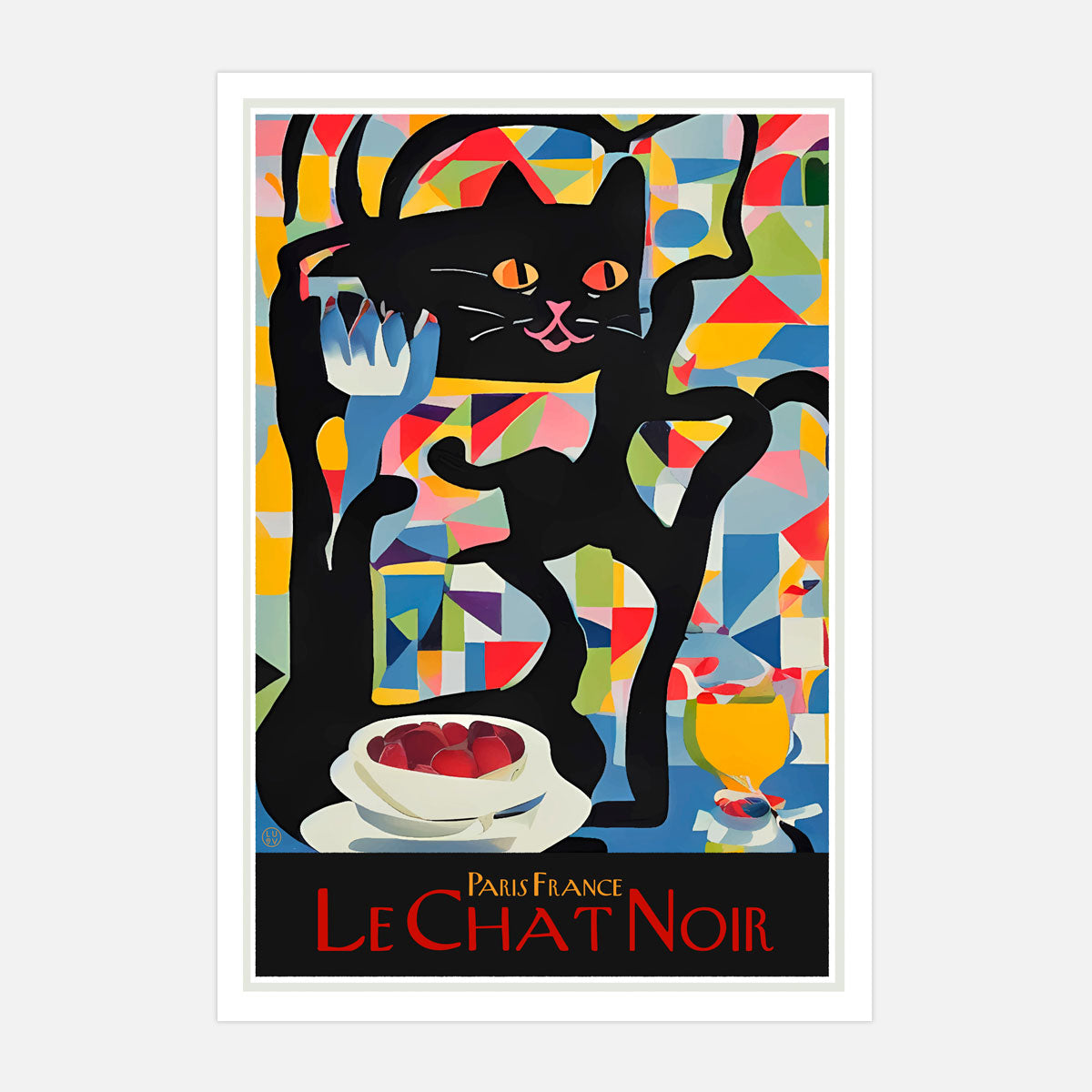 Le chat Noir Paris vintage retro poster from Places We Luv