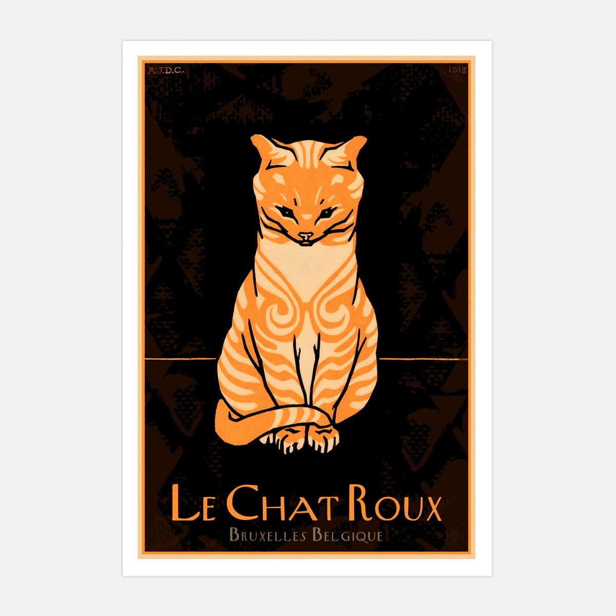 Le Chat Roux vintage retro poster from Places We Luv