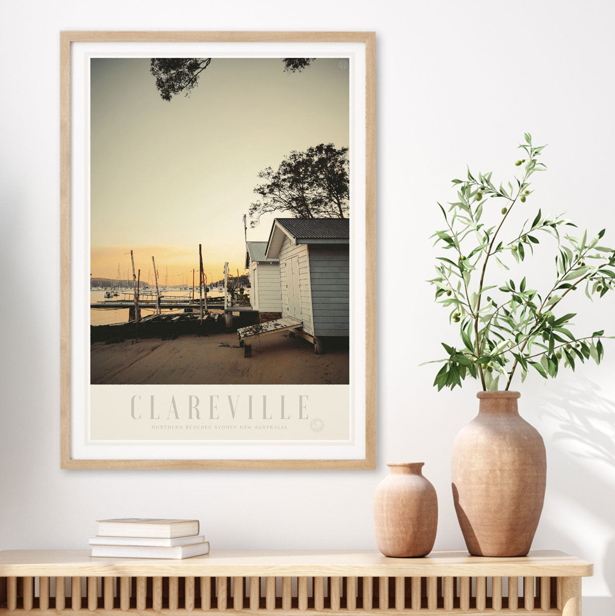 Clareville Pittwater Sydney, vintage retro print from Places We Luv