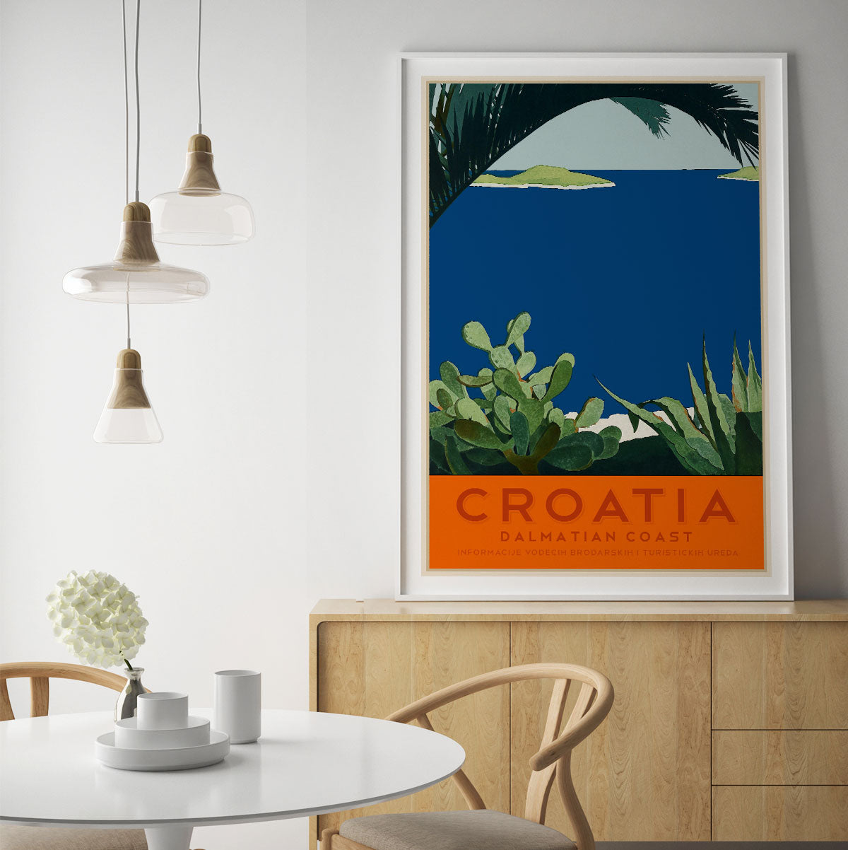 Croatia retro vintage travel poster from Places We Luv