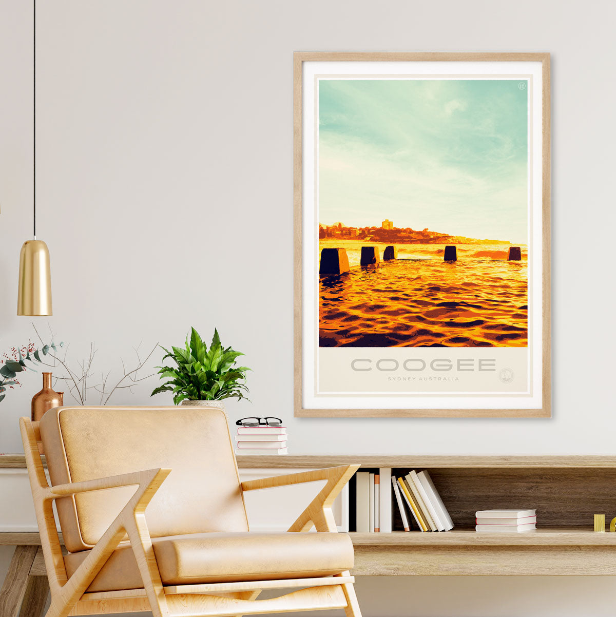 Coogee Pool Sydney vintage travel style print by places we luv