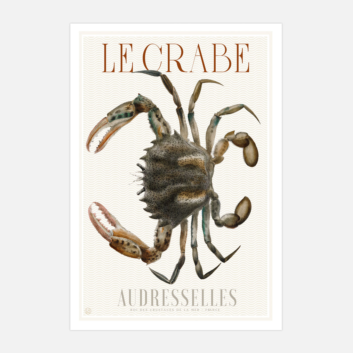French Crab retro vintage poster from Places We Luv
