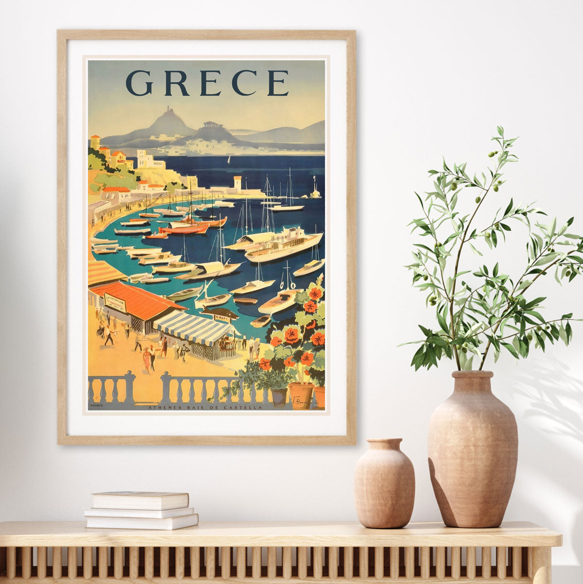 Athens Greece vintage retro poster from Places We Luv