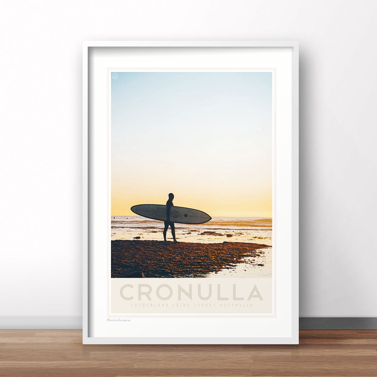 Cronulla beach vintage tourism style poster by places we luv