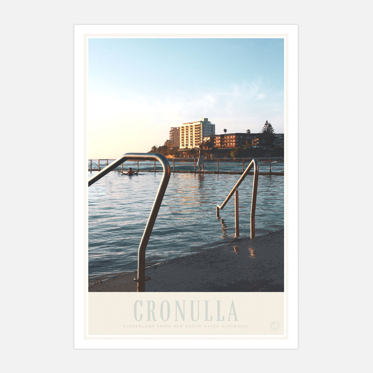 Cronulla Beach Pool vintage retro travel poster by Places We Luv