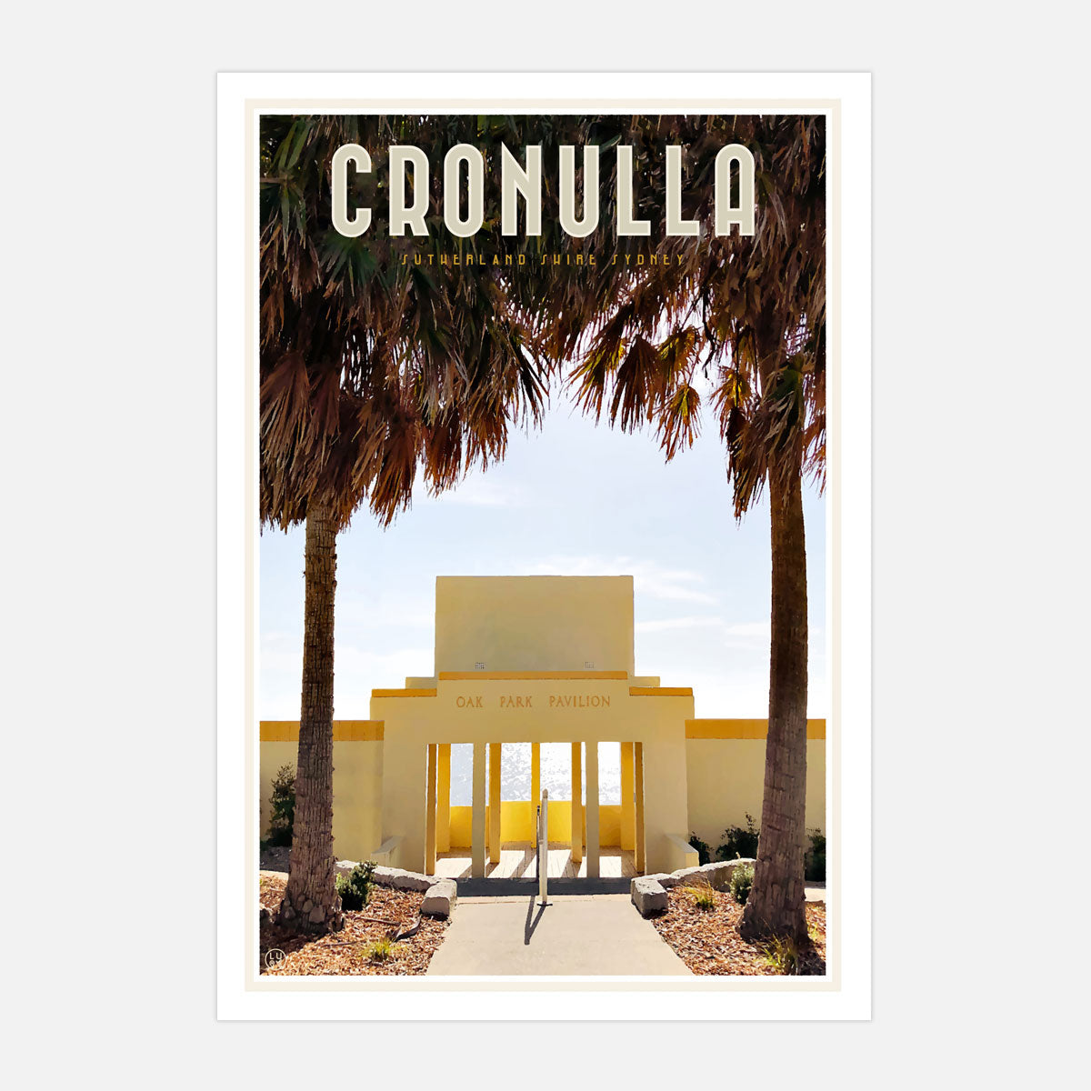 Cronulla Oak Park vintage travel poster and framed prints by Placesweluv
