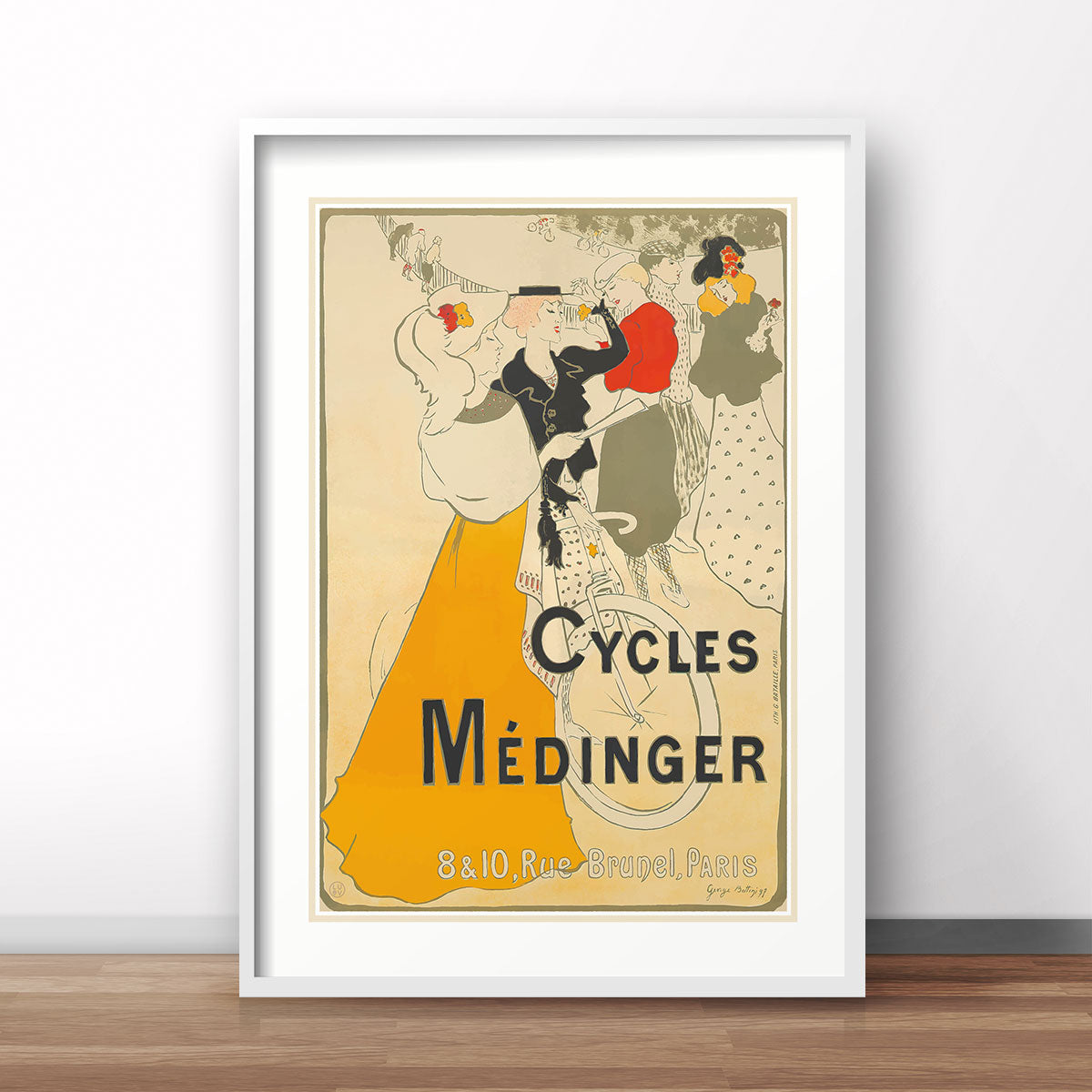 Cycles Medinger retro vintage advertising poster Paris - Places We Luv