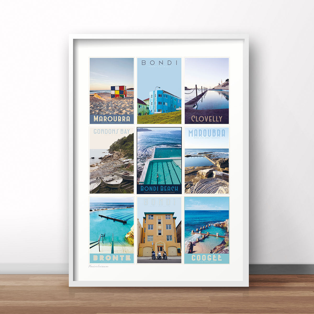 Eastern Suburbs Sydney travel print - original design by Placesweluv
