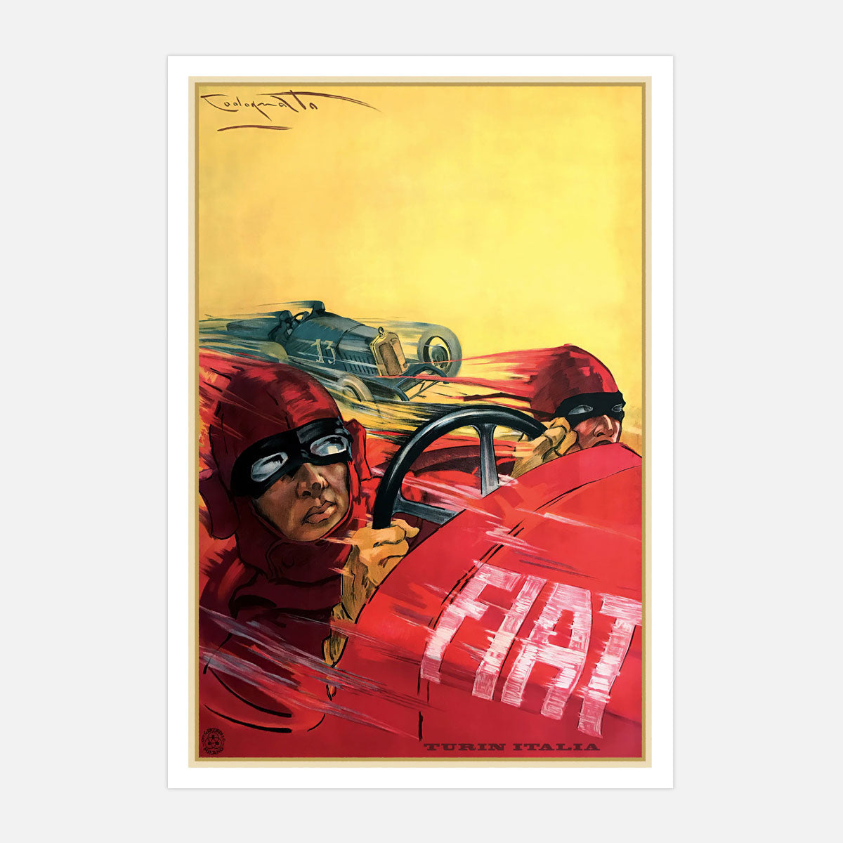 Fiat Italy vintage advertising poster from Places We Luv