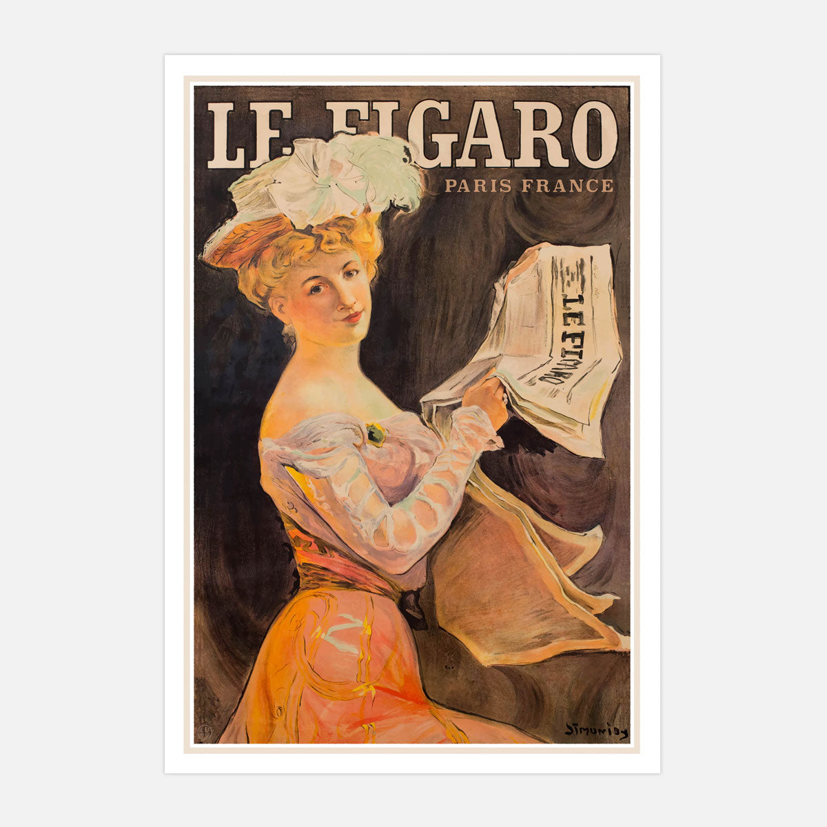 Le Figaro France reto vintage advertising print from Places We Luv