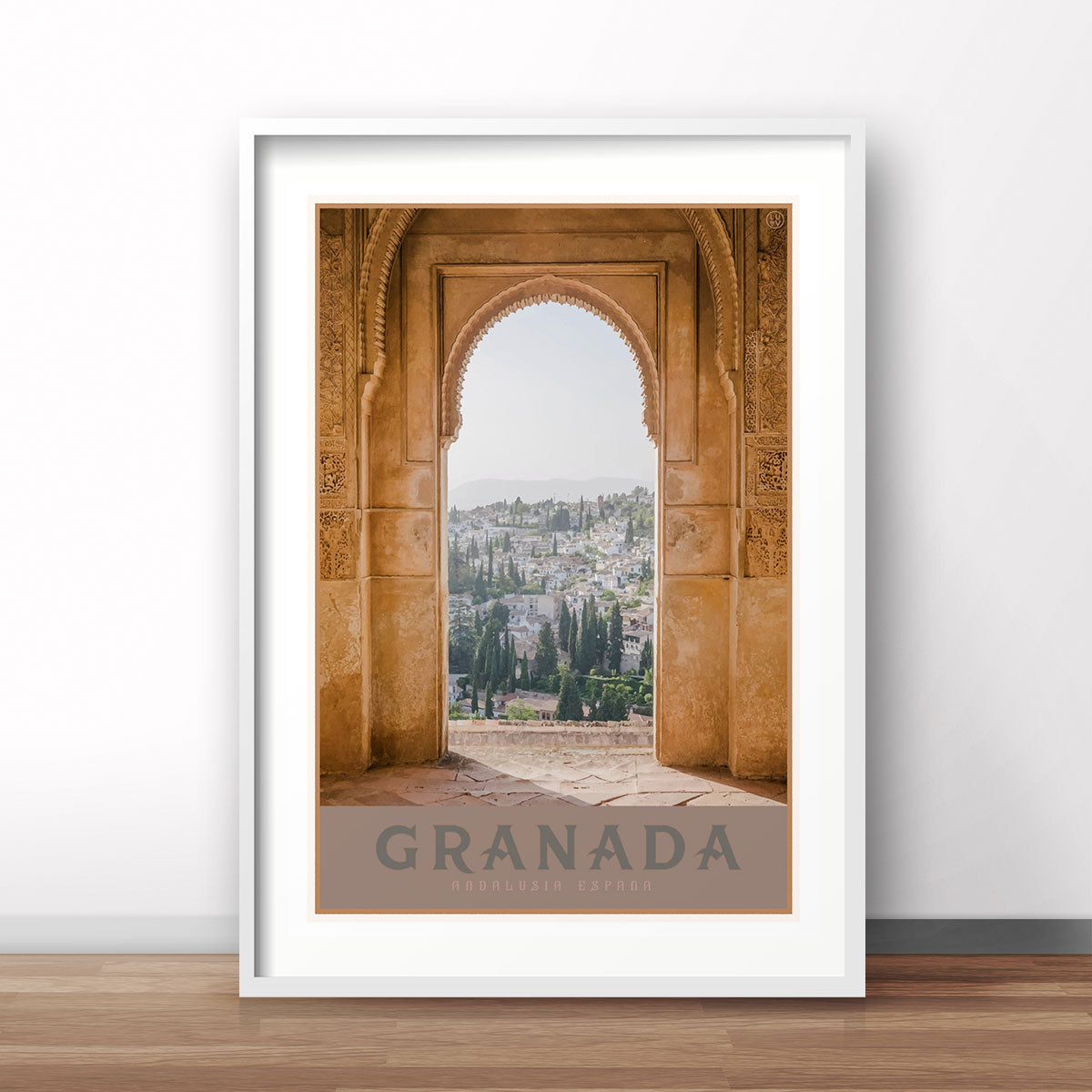 Travel poster Granada Spain by places we luv
