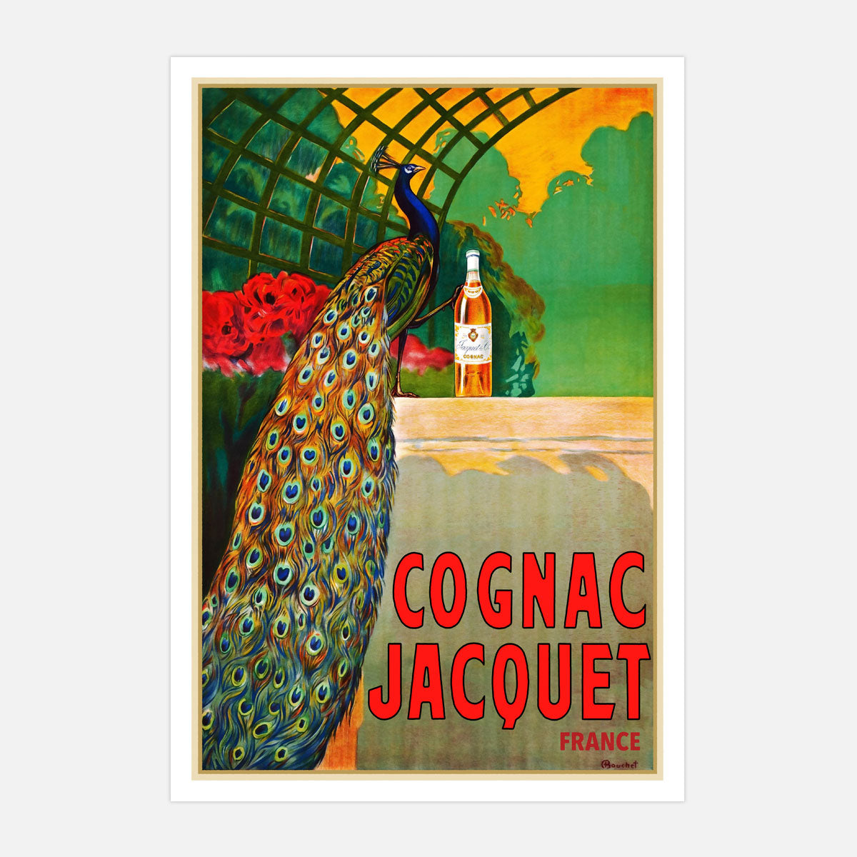 Cognac Jacquet France vintage poster