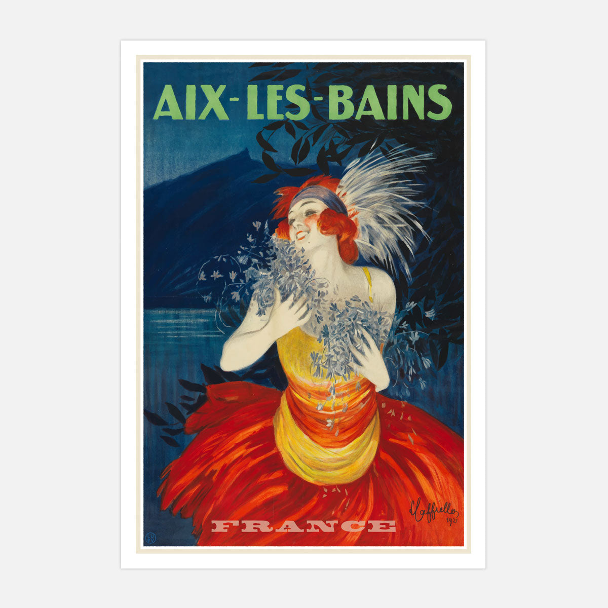 Aix les bains France vintage travel poster or framed print from Places We Luv