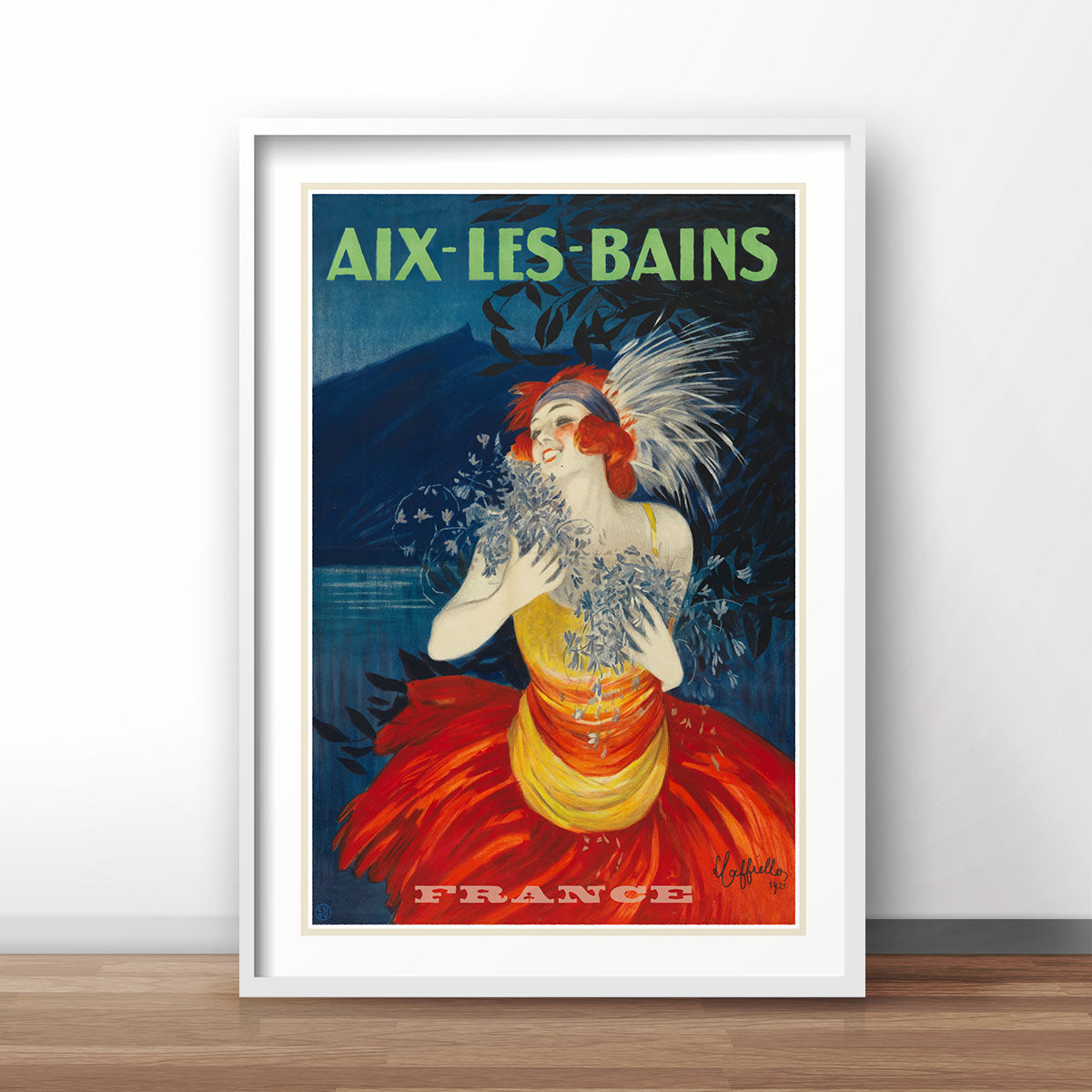Aix les bains France vintage travel poster from Places We Luv