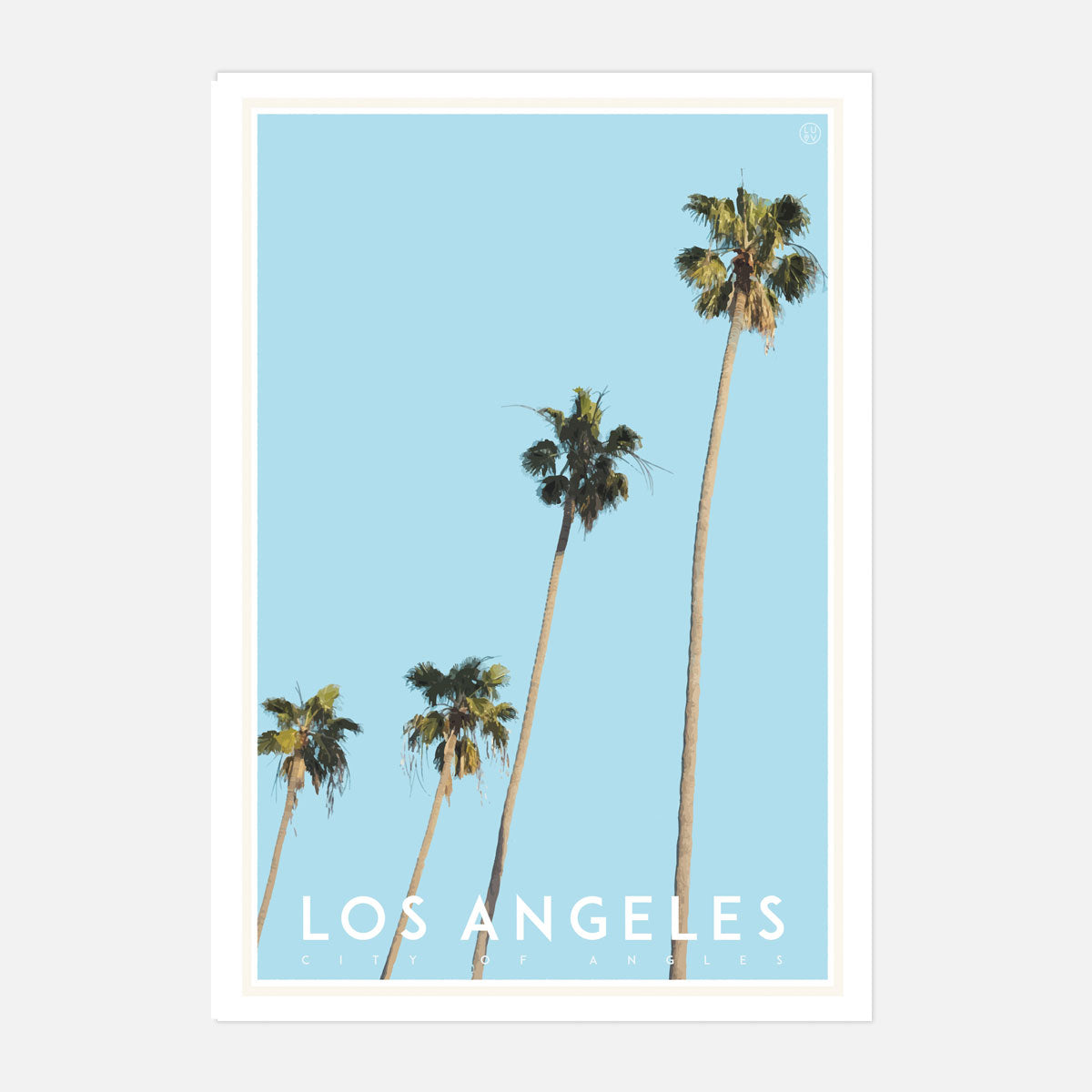 Los Angeles vintage travel style poster by Placesweluv