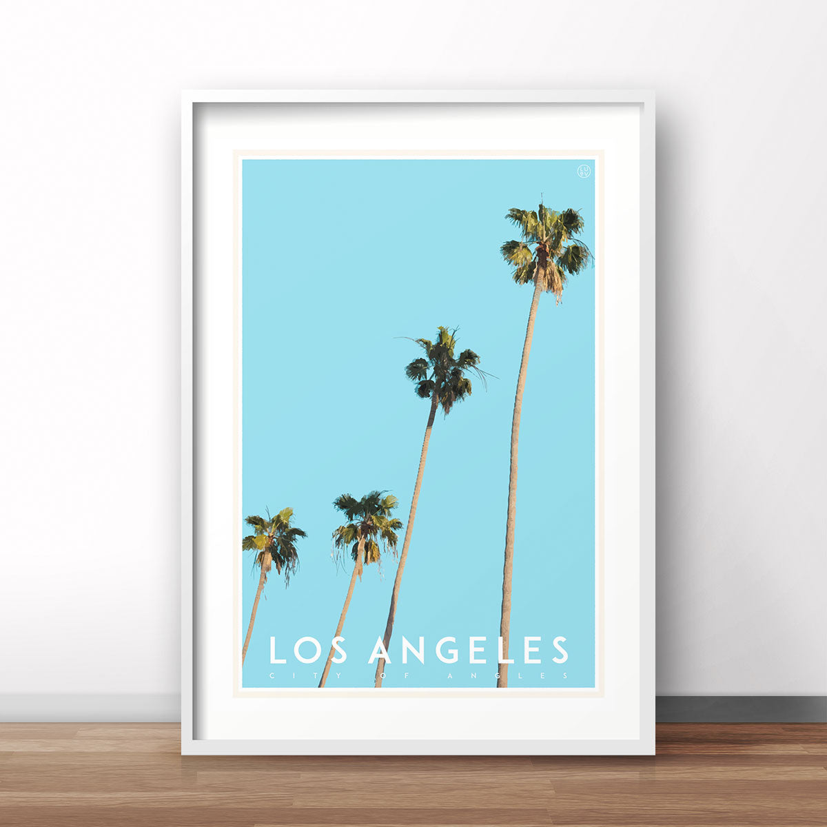 Los Angeles vintage travel style poster by Placesweluv