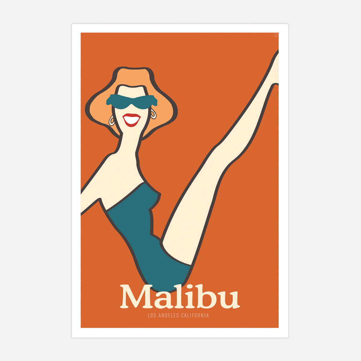 Malibu retro vintage print from Places We Luv