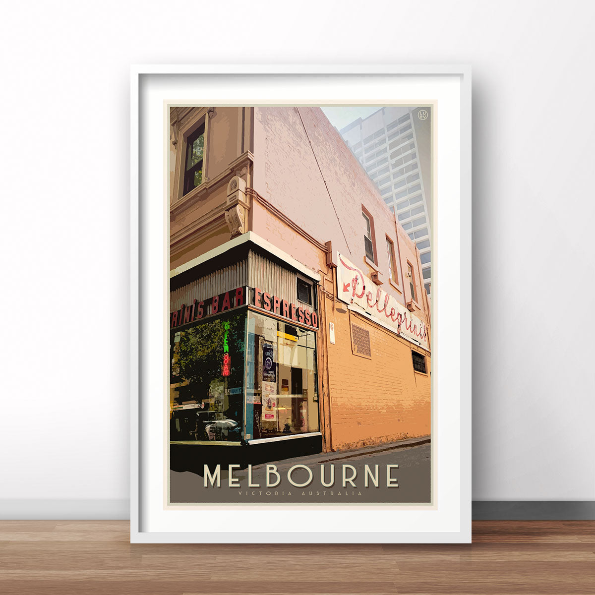 Melbourne Espresso Bar retro vintage poster by Places We Luv