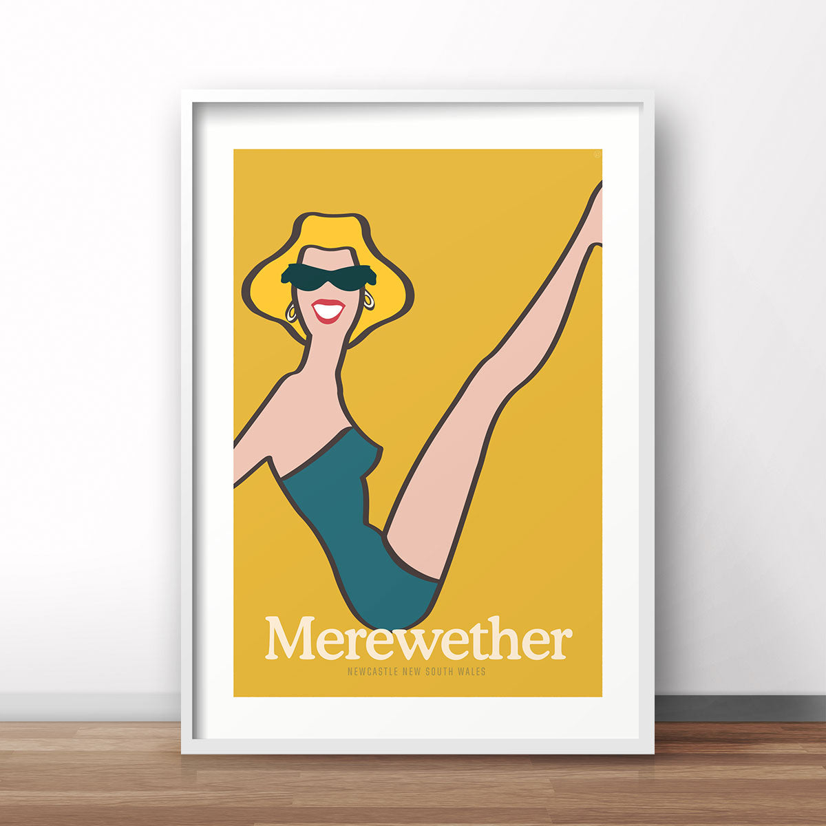 Merewether Newcastle Retro vintage poster from Places We Luv