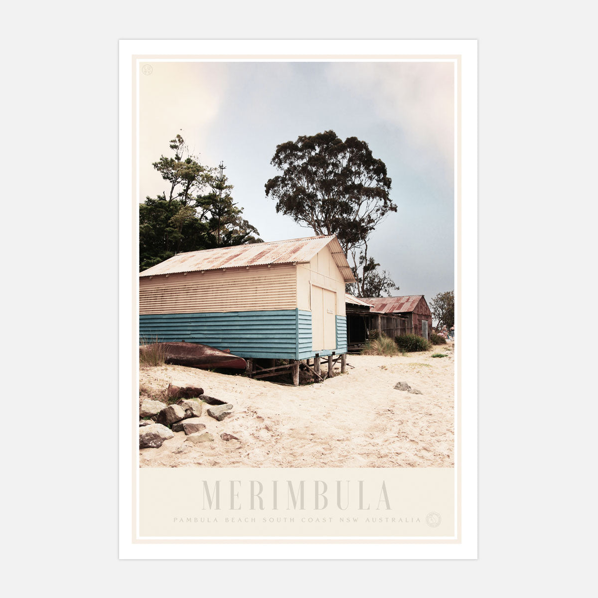 Merimbula NSW vintage retro travel poster from Places We Luv