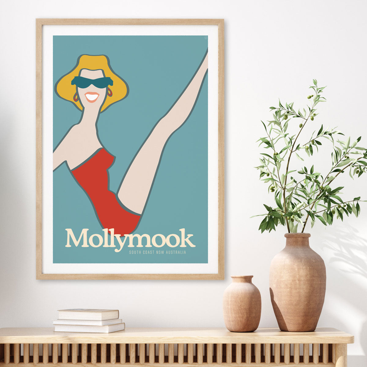 Mollymook beach gal retro vintage poster  from Places We Luv