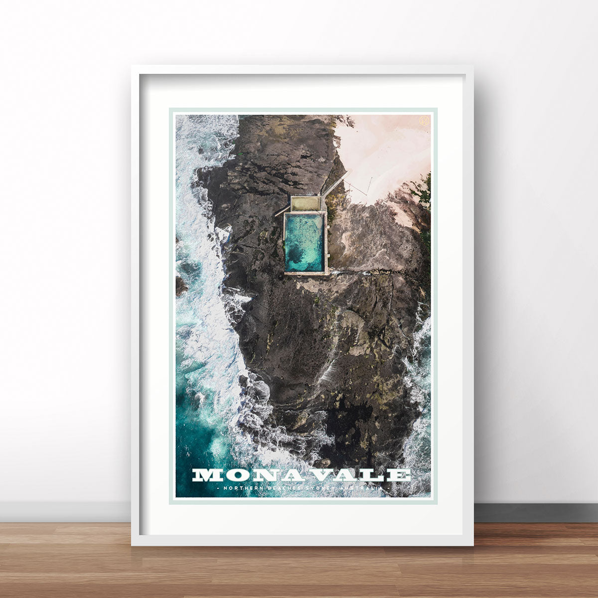 Mona Vale vintage travel style print by places we luv