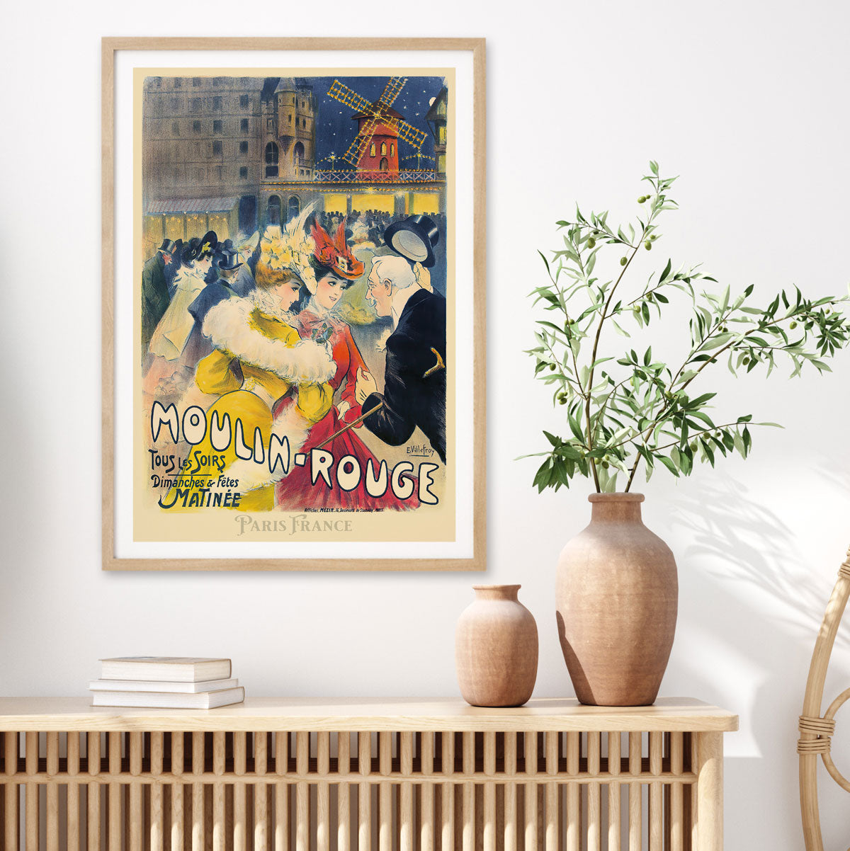 Moulin Rouge retro vintage framed print from Paces We Luv