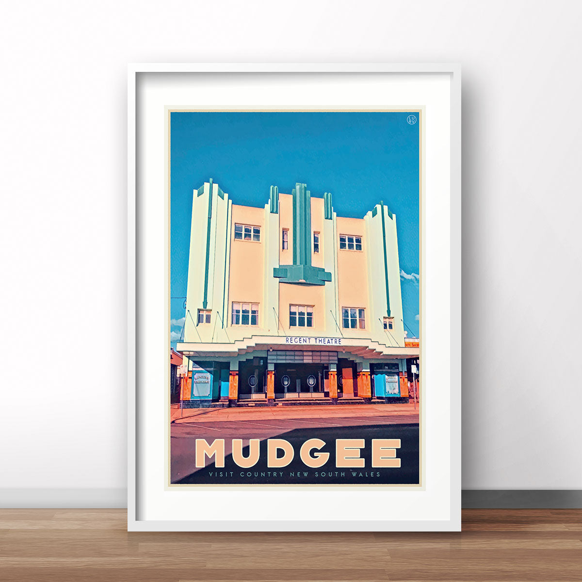 Mudgee vintage travel poster central west by places we luv