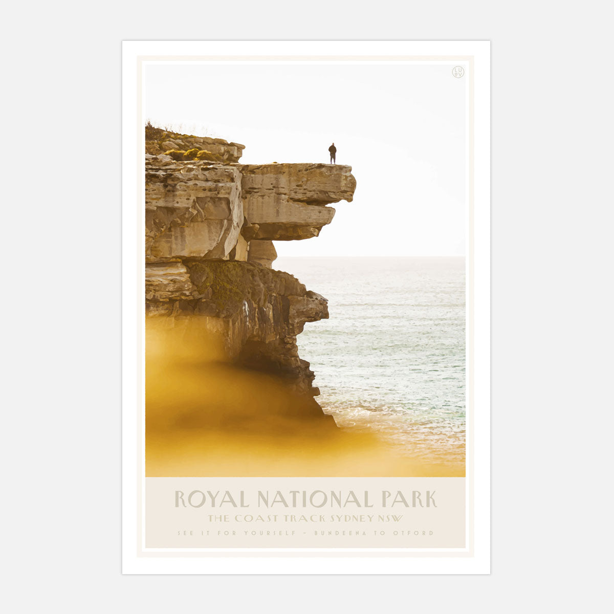 Royal National Park vintage travel style poster places we luv