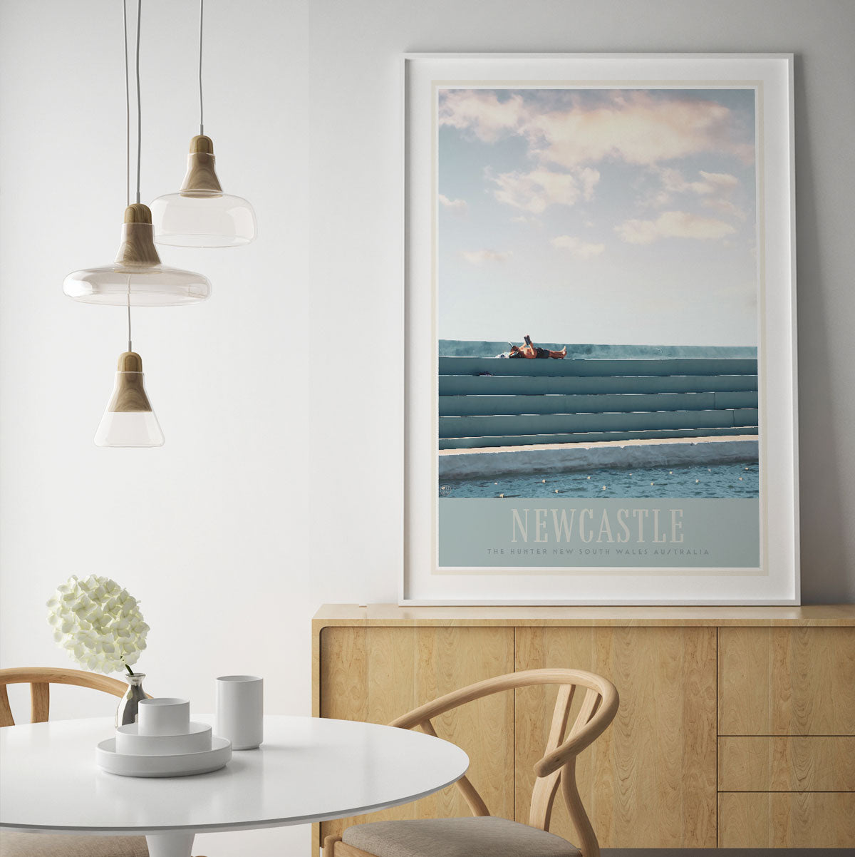Newcastle NSW Pool vintage retro print from Places We Luv