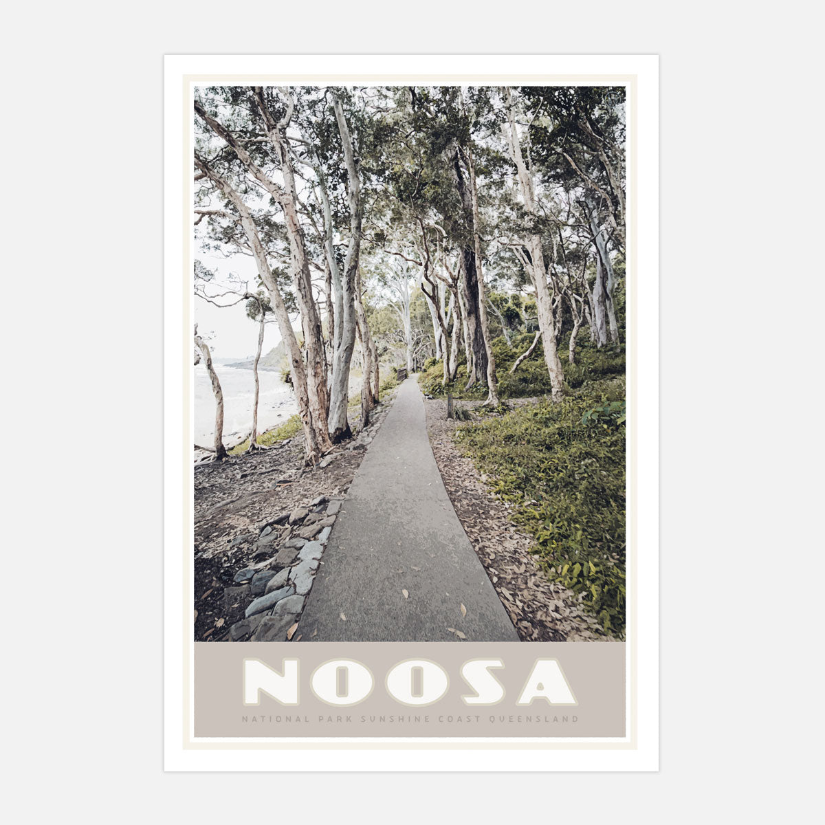 Noosa vintage travel style print by places we luv