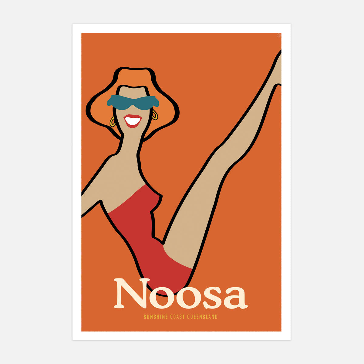 Noosa Queensland vintage retro poster print from Places We Luv