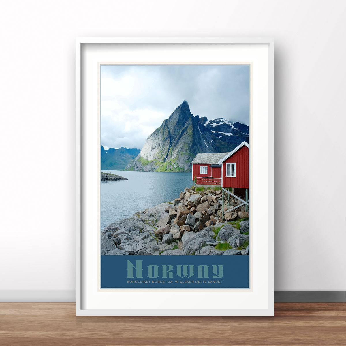 Norway vintage travel style poster by placesweluv