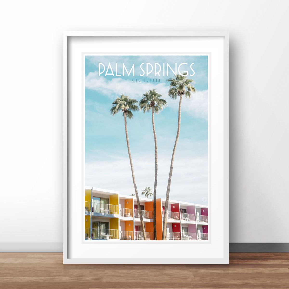 Palm Springs vintage travel style print by places we luv
