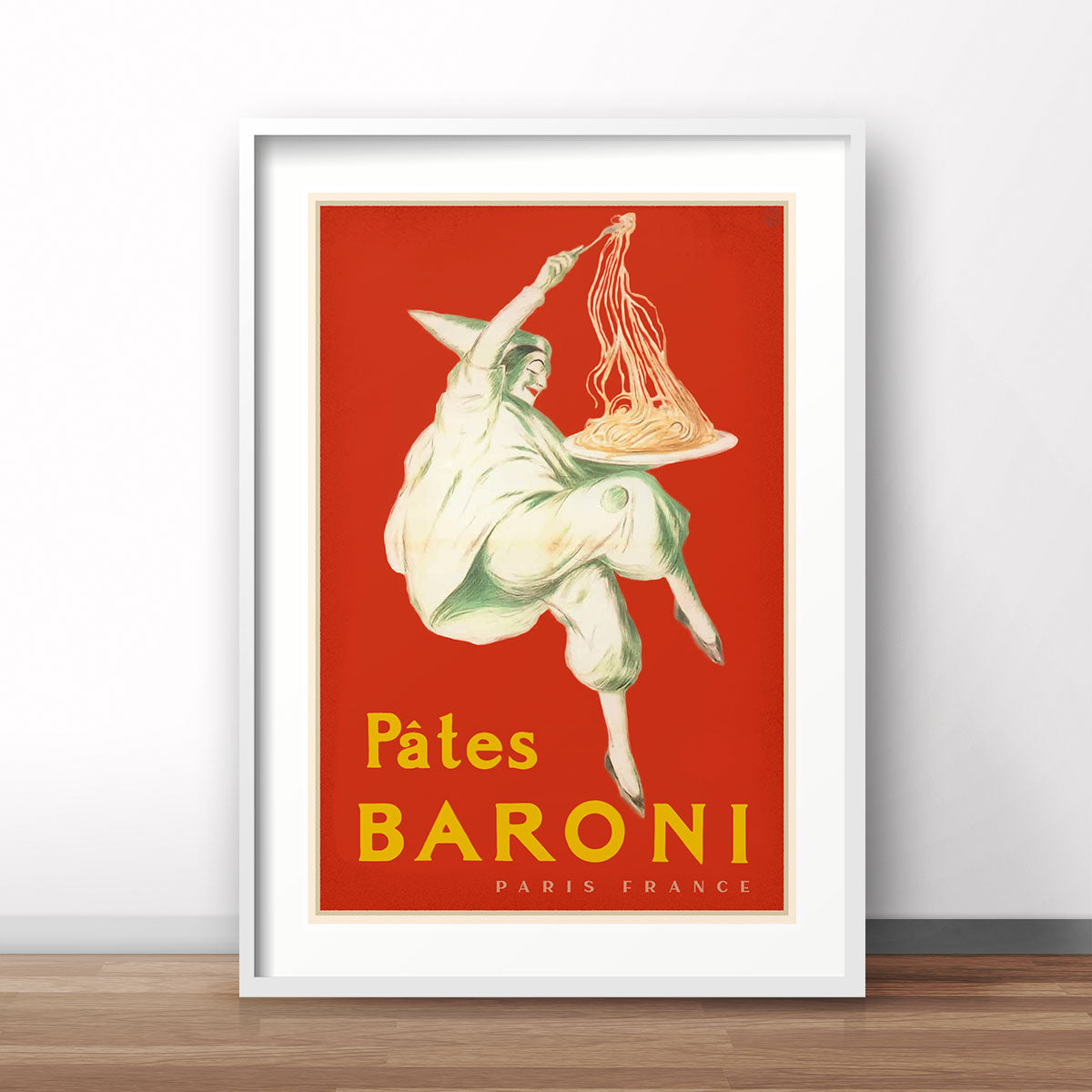 Pates Baroni Paris, French pasta retro poster from Places We Luv